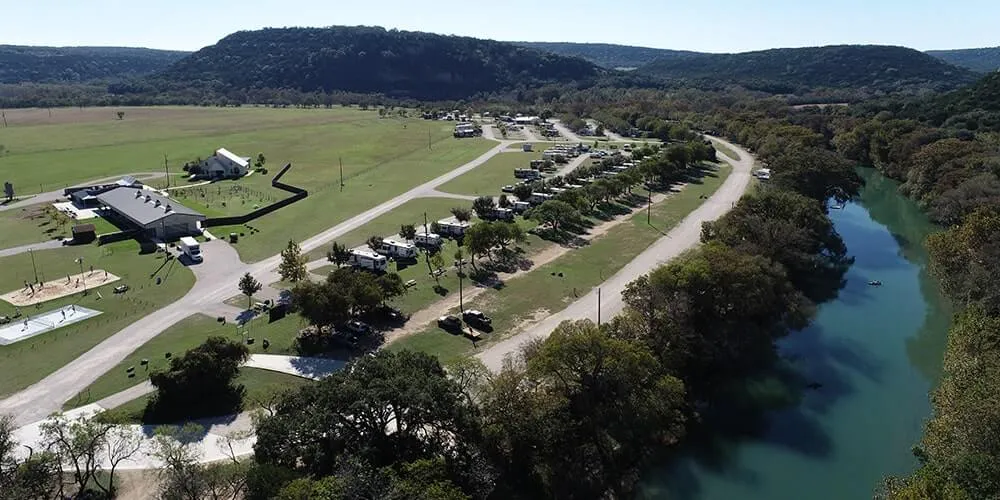 Campsites on the Guadalupe River