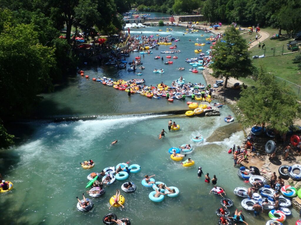 Floating the Comal river